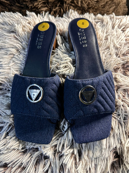 Guess women slides in navy blue size 8 USA