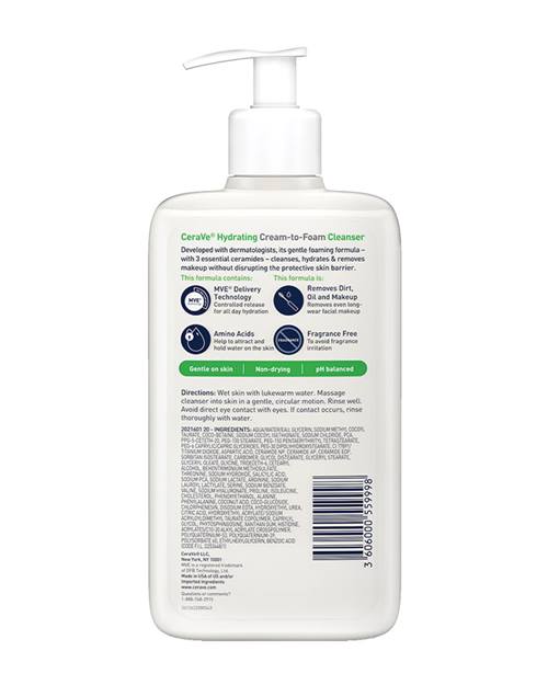 Hydrating Cream-to-Foam Cleanser - 355 ml