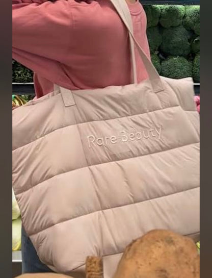 Rare Beauty Puffy Traveler Tote Bag