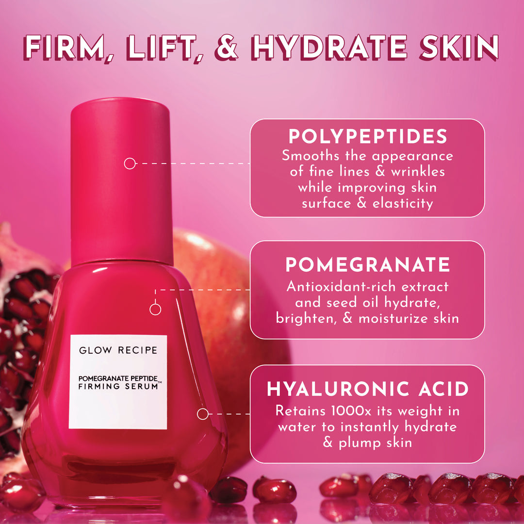Glow recipe Pomegranate Peptide Firming Serum