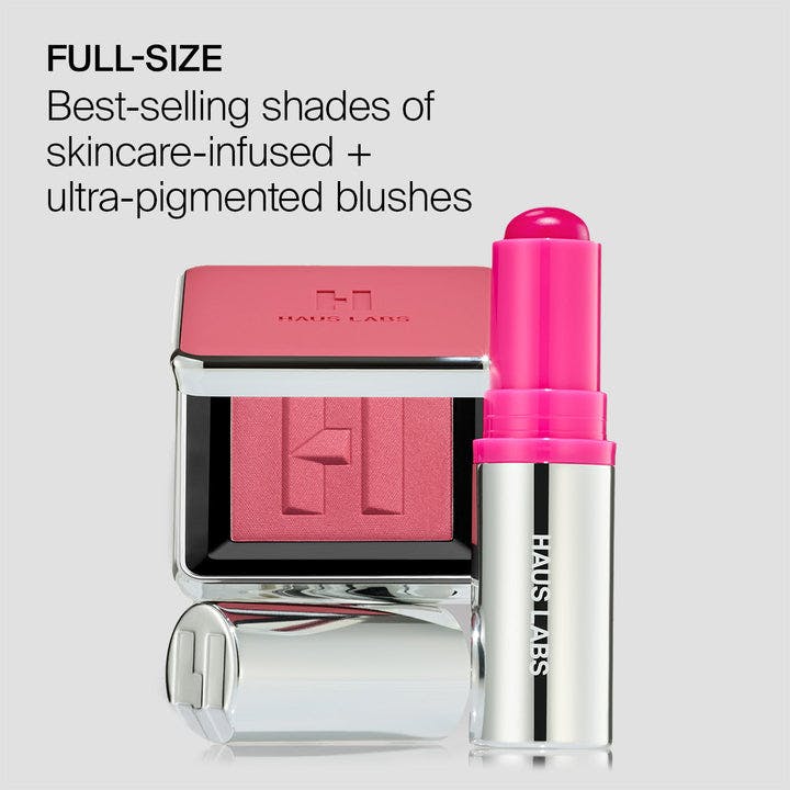 Haus Lab COLOR FUSE INNOVATION GLASSY BALM + POWDER BLUSH DUO