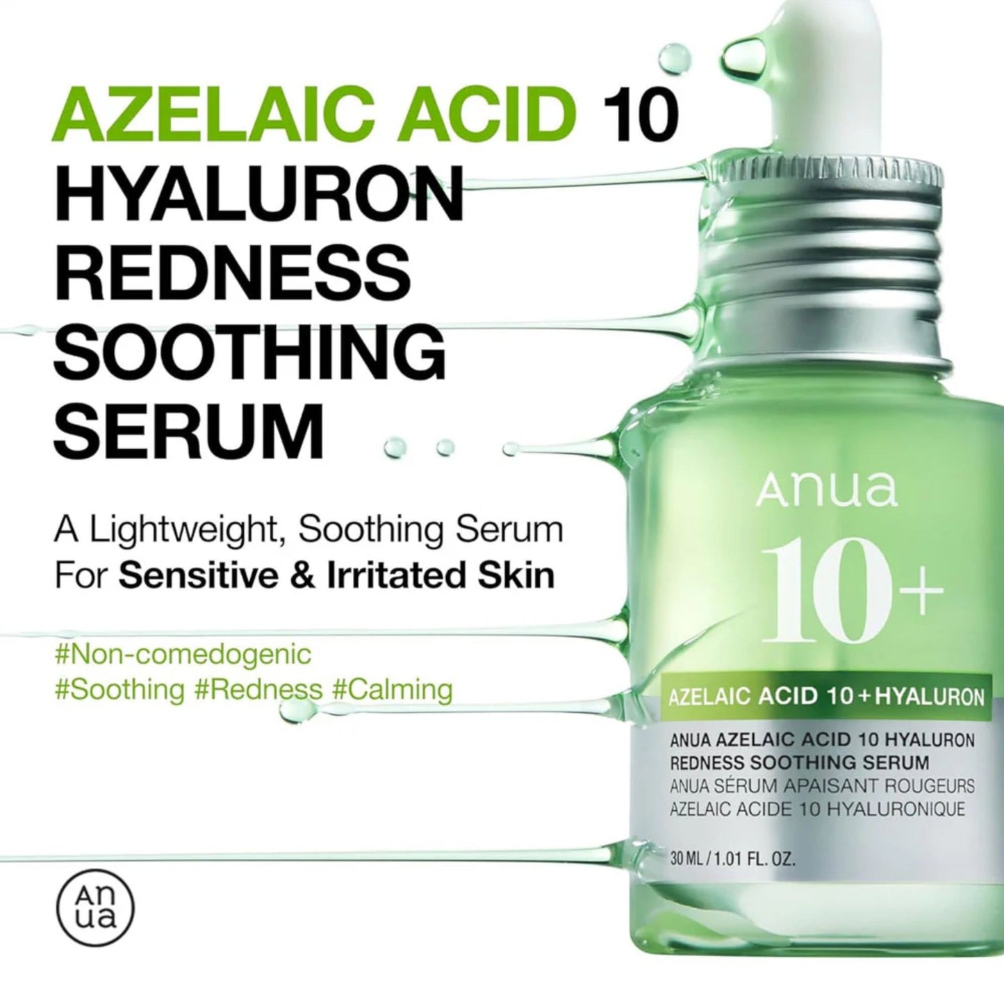 Anua Azelaic Acid 10 Hyaluron Redness Soothing Serum - 30ml