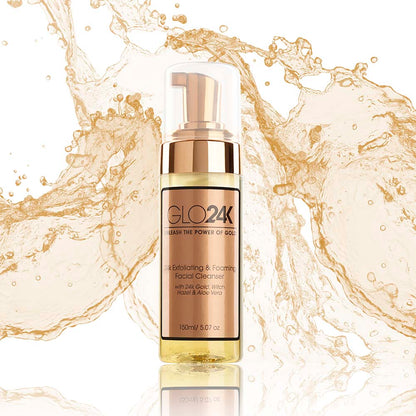 GLO24K
24K Exfoliating & Foaming Facial Cleanser With 24K Gold, Witch Hazel, And Aloe Vera