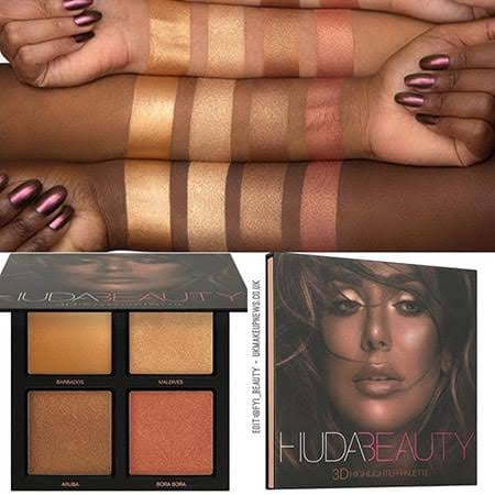 Huda 3D Cream and Powder Highlighter Palette - Bronze Sand