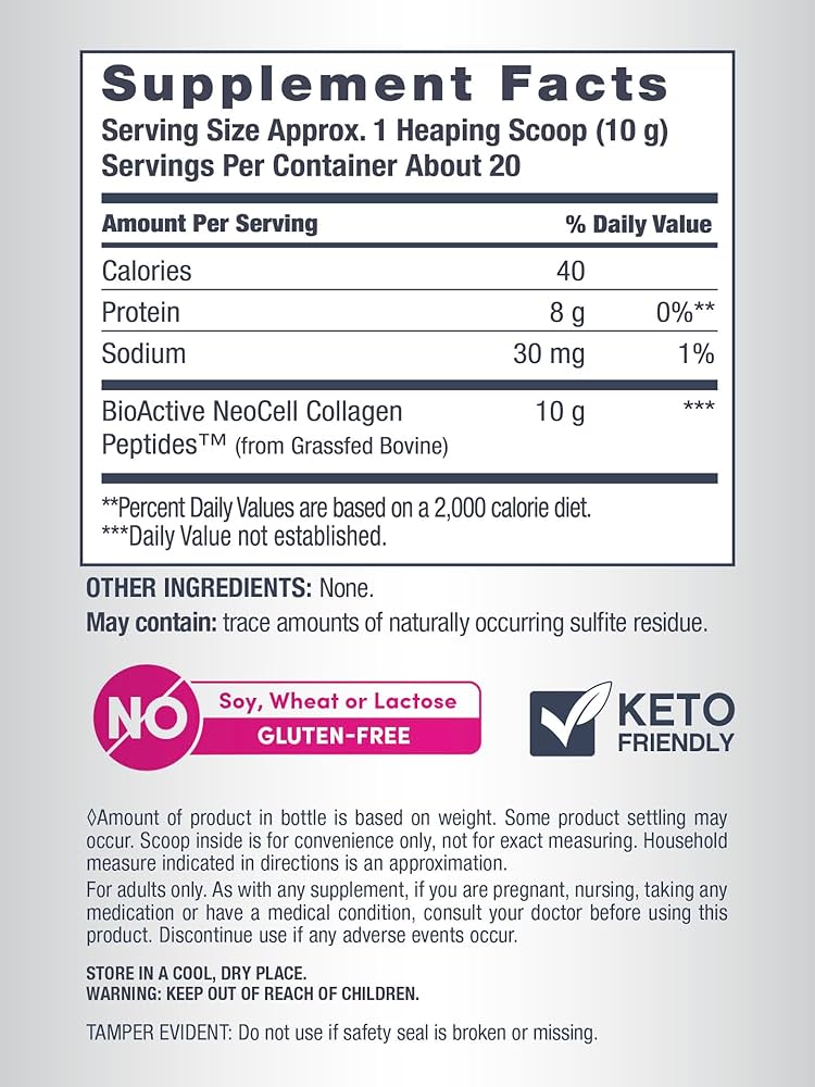 Neocell Super Collagen Peptides, Unflavored, 7 Oz (200 G)