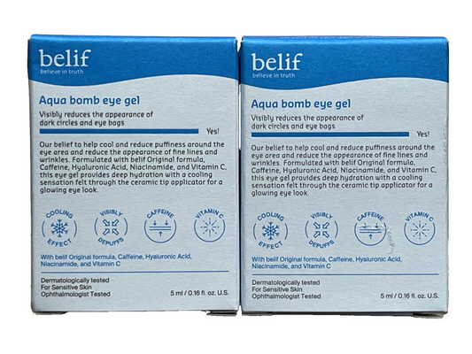 BELIF- Aqua Bomb Cooling Eye Gel | Hydrating & Refreshing Eye Treatment for Puffiness (5ml)