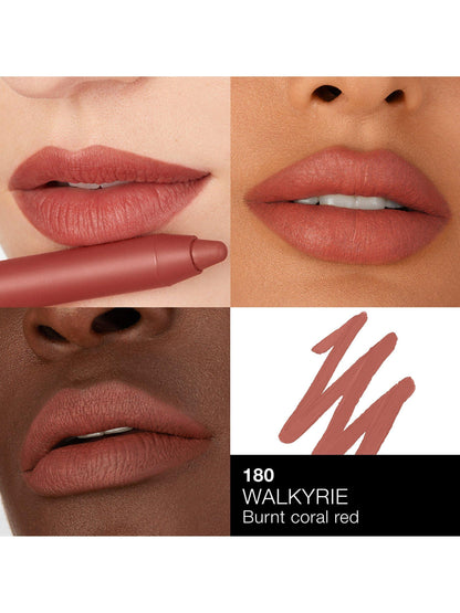 NARS Powermatte Lip Pencil - 180 Walkyrie - burnt coral red - 0.05oz/1.6g - Mini