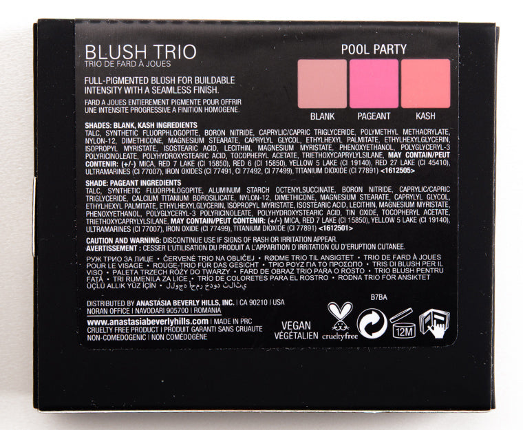 Pool Party
ANASTASIA BLUSH TRIO