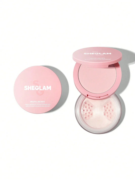 Sheglam insta ready face & under eye setting powder duo-BUBBLEGUM