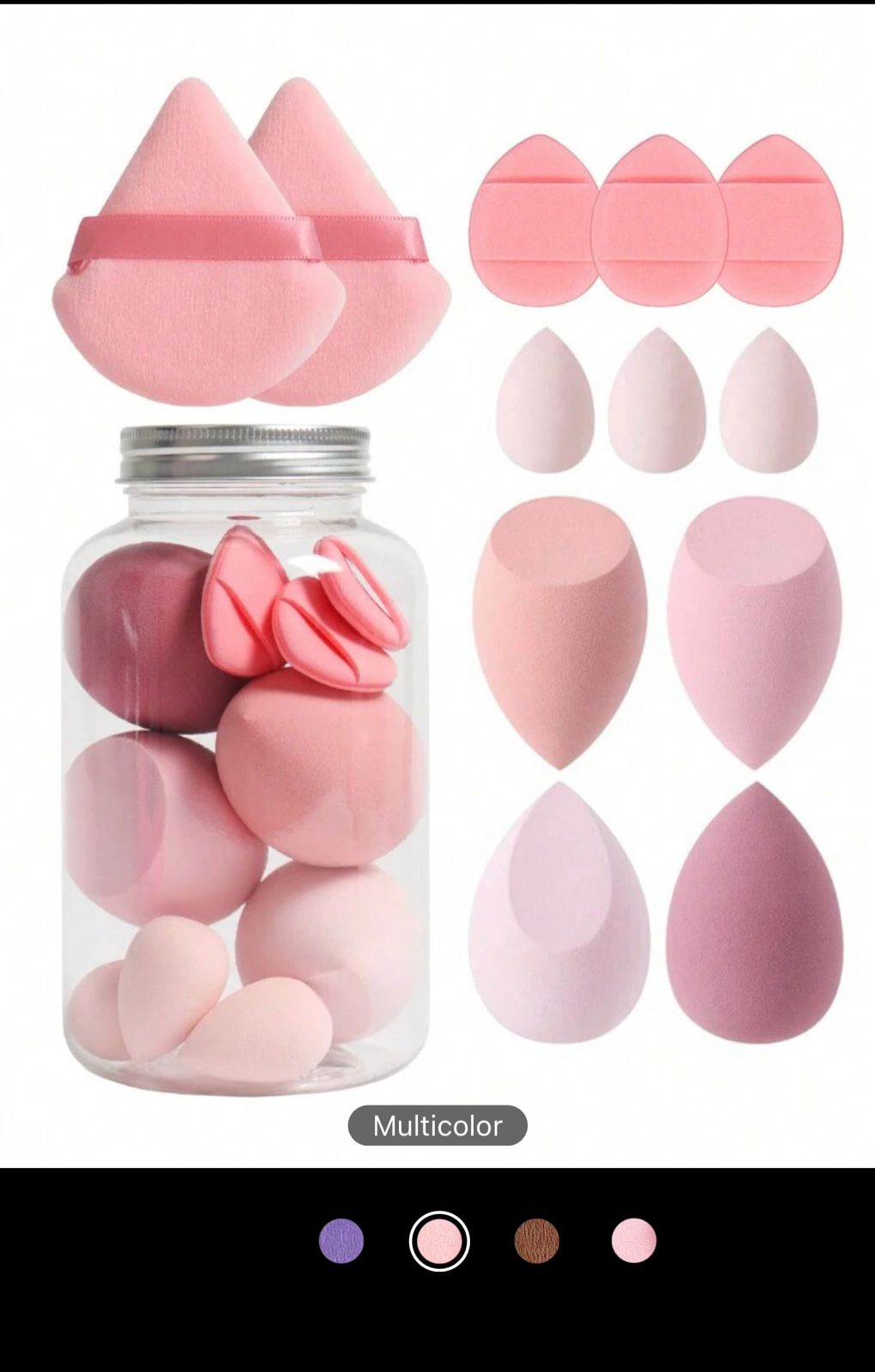 Sheglam Makeup Sponge Blender, 11 Pcs Beauty Blender Sponge Set