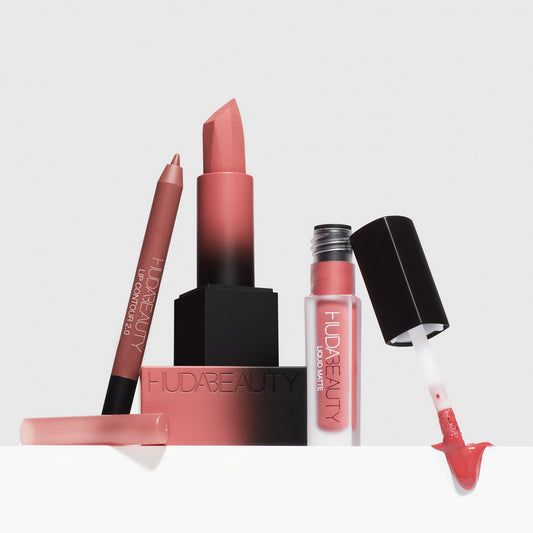 HUDA BEAUTY  ULTIMATE LIP TRIO SET ICON